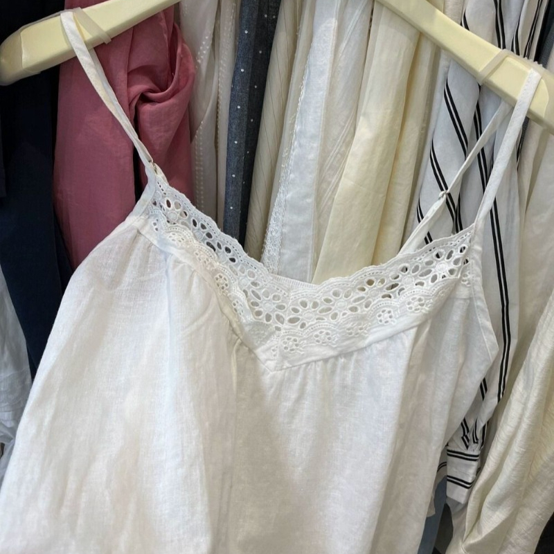Sweet Beach White Sleeveless T - Cami Top Lace review and price