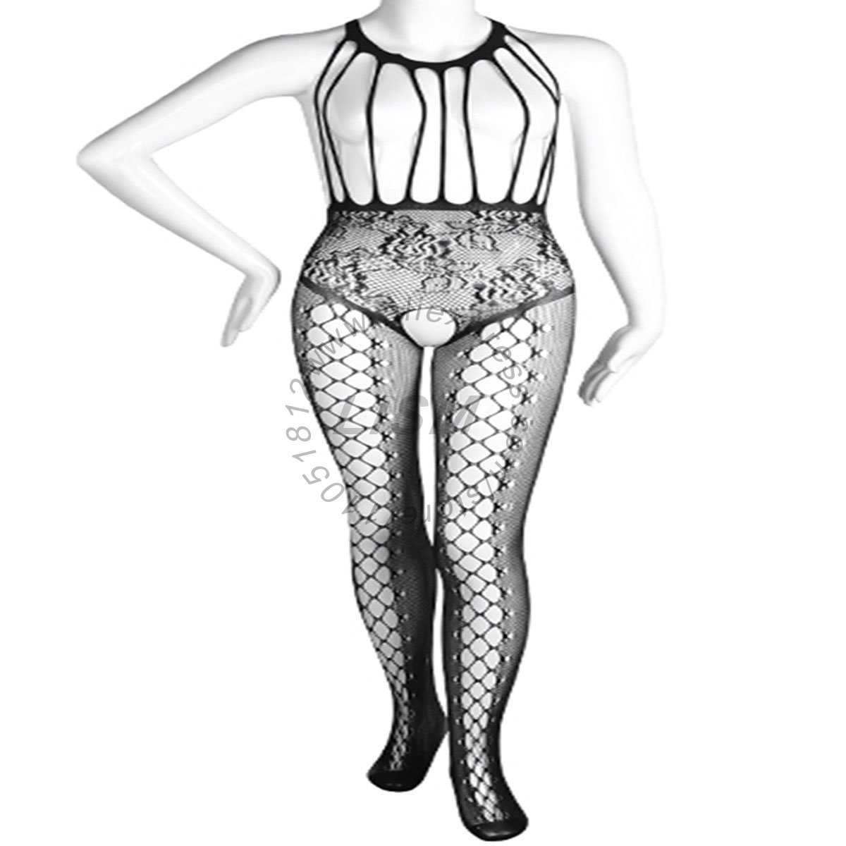 LISM Sexy Halter Cutout Open B - Bodystocking Fishnet review and price