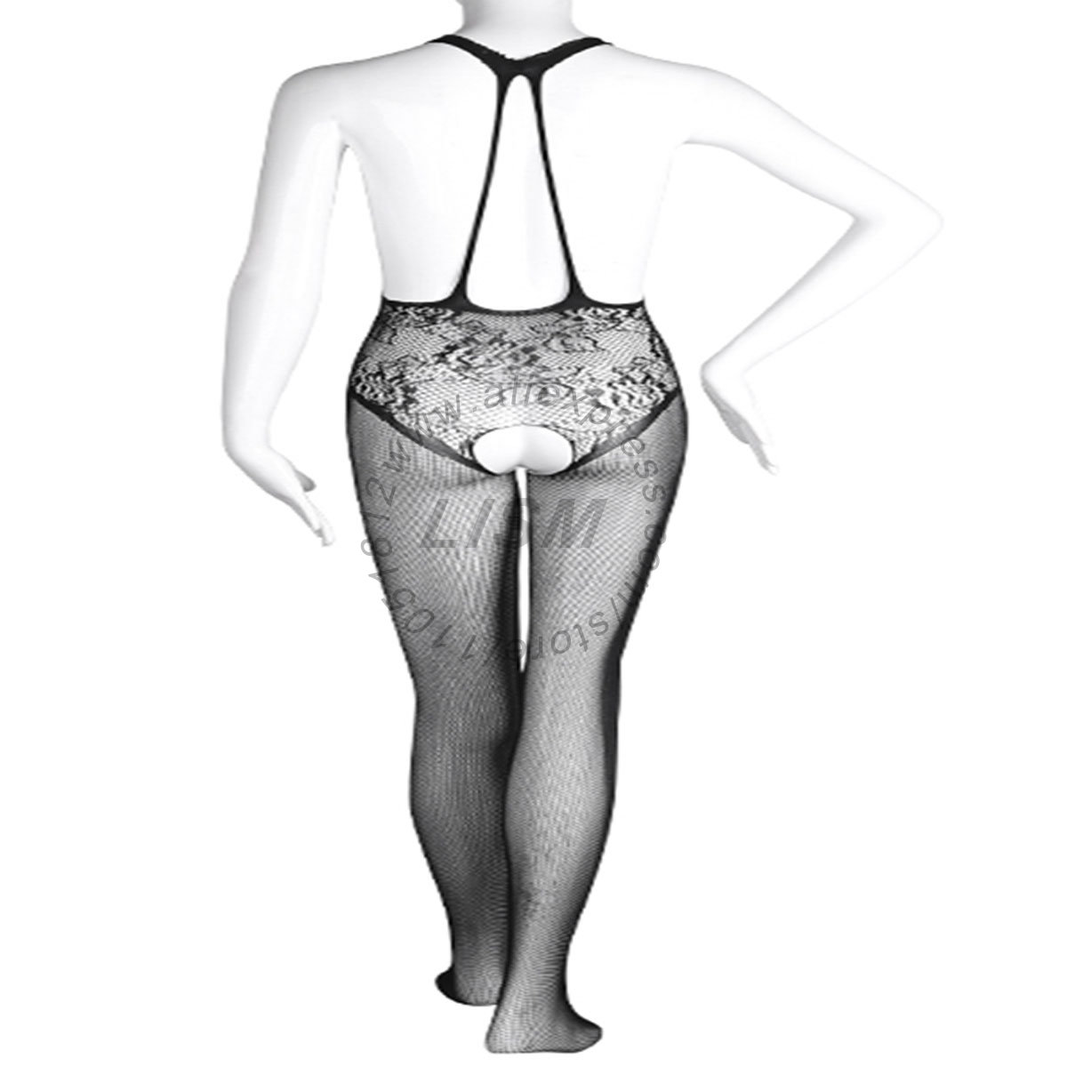 LISM Sexy Halter Cutout Open B - Bodystocking Fishnet review and price